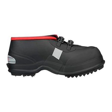 Winter-Tuff® 2 Buckle Ice Traction 5 Overshoe, Mens Sz 13, Waterproof, Vulcanized Rubber, Blk